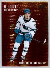 Michael Misa 2025-26 UD Allure Color Flow Red-Orange Spectrum Rookie /399 #CF-MM
