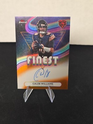 2025 Topps Finest - Finest Autos Caleb Williams #FA-CW Orange Refractor /25 🔥🔥