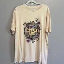 Fleetwood Mac Crew Neck Graphic Print Floral T-Sz XXL