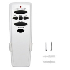 Hampton Bay Ceiling Fan Remote Control - 3-Speed, Light Dimmer, Reverse Butto...