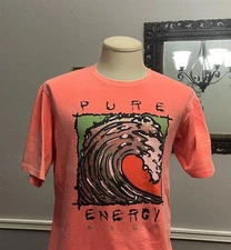 Vintage 90s Pure Energy salmon pink T-shirt size L