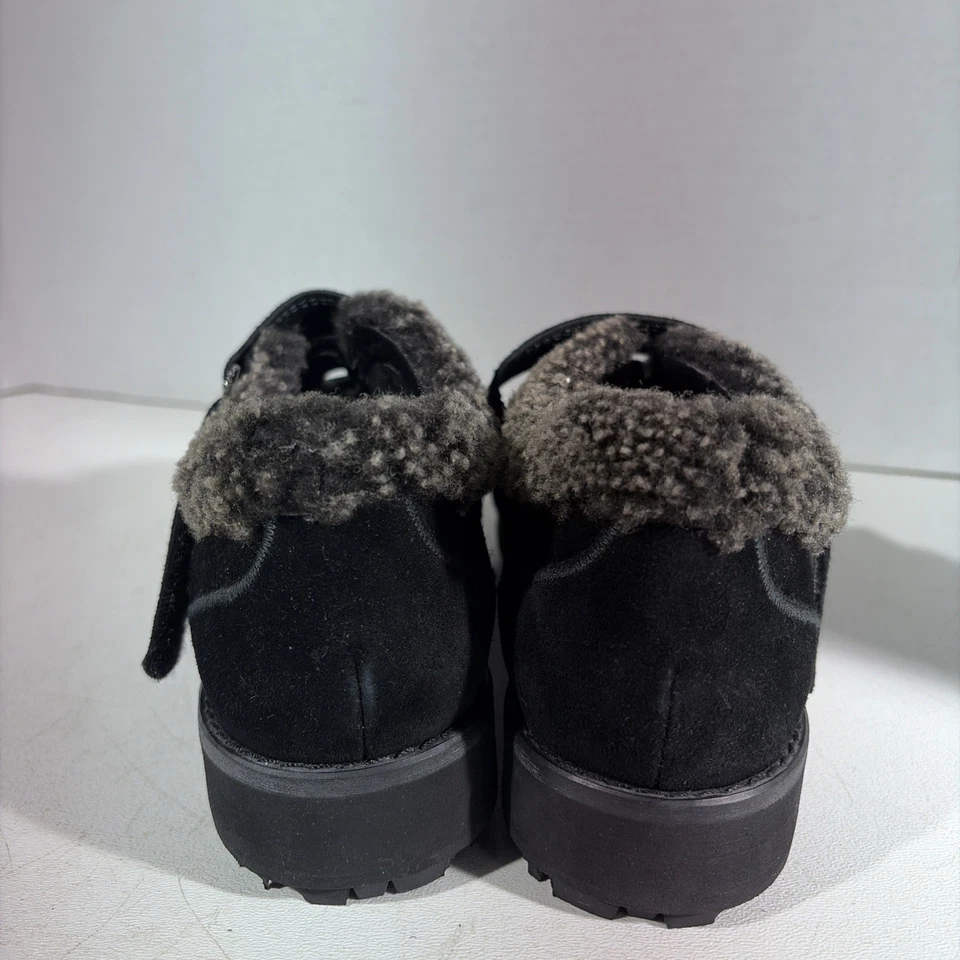 Stuart Weitzman Negro Gamuza Cuero Cálido Botines Tenis Piel Sintética Mujer Talla 8 Foto 4 de 4