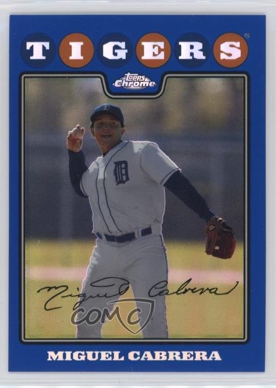 2008 Topps Chrome Blue Refractor Miguel Cabrera #5