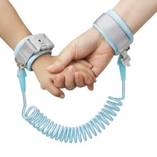 PandaEar Anti Lost Wrist Link, Toddler Kids Safety Wristband Leash, Blue