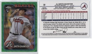 2024 Topps Chrome Green Wave Refractor /99 AJ Smith-Shawver #19 Rookie RC