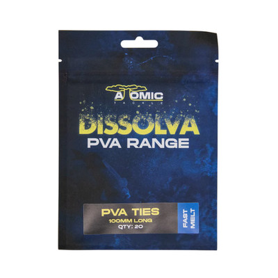 Atomic Carp Fishing PVA Ties - Quick Solid Bag & Rig Setup Solution
