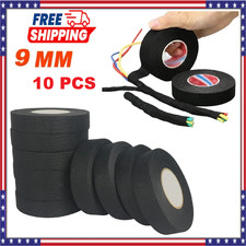 10 Rolls Cloth Tape Wire Electrical Wiring Harness Car Auto SUV truck 9mm 10m US
