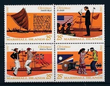 [56976] Marshall Islands 1990 Christmas No�l Ships boats  MNH