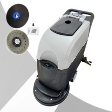 110V 20" Brush Commercial Auto Floor Scrubber Machine 23.8gal Dual Tank