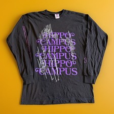 Hippocampus LP3 Tour T Shirt Medium Long Sleeve Bayside Made In USA Indie Rock