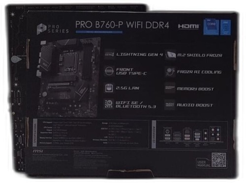 *FOR PARTS* Msi Pro B760-p Wifi Ddr4 Proseries Motherboard (supports - Afbeelding 2 van 5