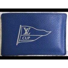Rare Louis Vuitton Cup Business Card Holder Blue Navy