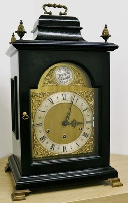 Hochwertige Vintage 8 Tage Kieninger ebonisiert 3 Züge Musik 9 Glocken Halterung Uhr