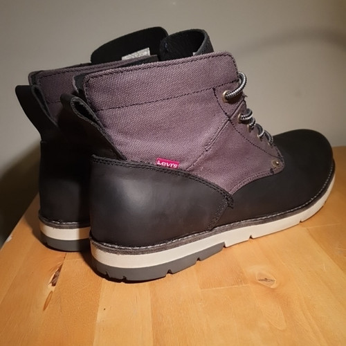 Levi's Hombres Botas 'Jax' Negro Botines Cuero Nubuck Talla UK 10 EU 44 - Imagen 3 de 11