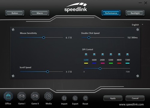 Speedlink TAUROX Gaming Mouse - Gaming mouse with cable, multi-coloured LED ligh - 第 5/10 張圖片
