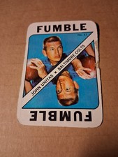1971 TOPPS FOOTBALL GAME CARD JOHN UNITAS BALTIMORE COLTS   #37 OF 52