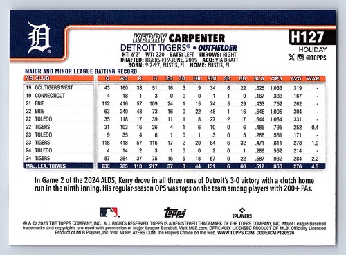 2025 Topps Holiday Base  # H 1 - H 200  - PICK YOUR CARDS - 第 212/318 張圖片