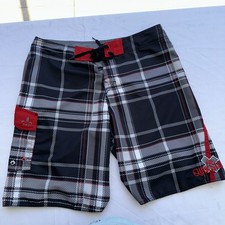 Quiksilver Board Shorts Black Trunks Walk Water Sz 34