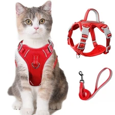 Cat Harness and Leash Set for Walking Escape Proof for Small Large cat Kitten...