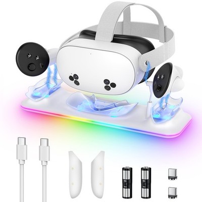 Charging Dock for Meta Quest 3S/3, Magnetic Charging Station for Oculus Quest...