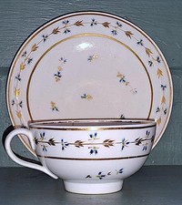 Fine Regency Bloor Derby Angouleme Sprigs Porcelain Cup & Saucer C 1825+