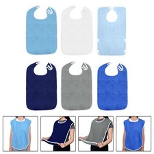 3x Bavoirs Adultes pour Manger Réutilisables Ajustables pour Femmes Âgées