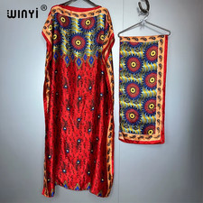 Muslim African Traditional Dress for Woman Abaya Dubai Luxury Kaftan Evening Dre