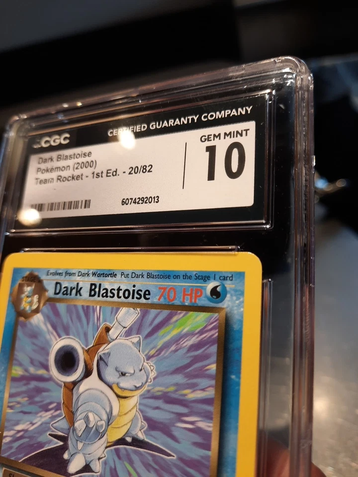 Dark Blastoise 1st Edition Cgc 10 Gem Mint Team Rocket 20/82 Pokemon 2000 Card - Image 2 of 4