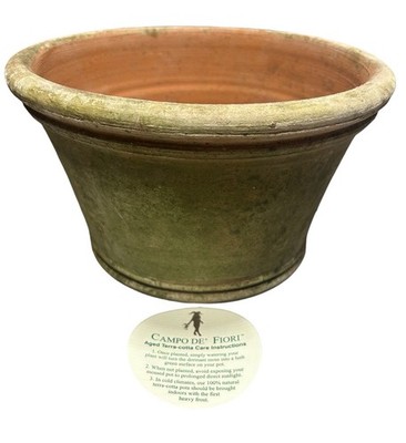 DEFECTIVE Campo De Fiori aged Terracotta Planter Flower  Pot  Rubbed Pat G3D