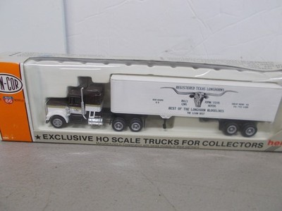 CON COR ~ KA-BOB SEMI TRACTOR WITH REGISTERED TEXAS LONGHORN TRAILER ~ HO SCALE