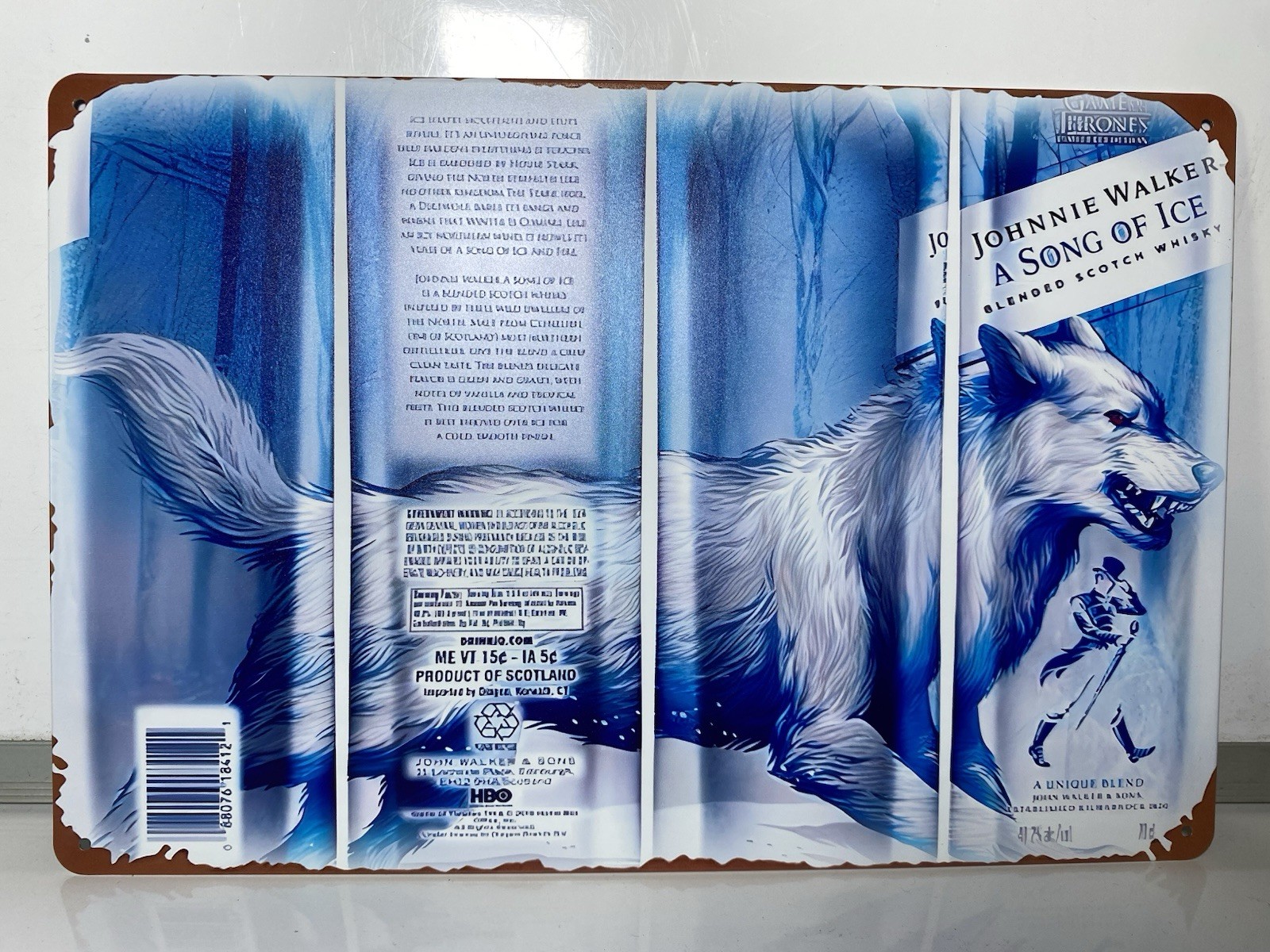 Johnnie Walker Scotch Whiskey Sign - Game Of Thrones Song Of Ice