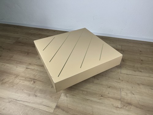 Tavolino quadrato legno laccato beige deco anni 50’ vintage design - Imagen 11 de 13
