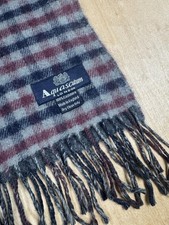 🧣 Sciarpa Aquascutum London in cashmere a quadri grigio, blu navy e bordeaux