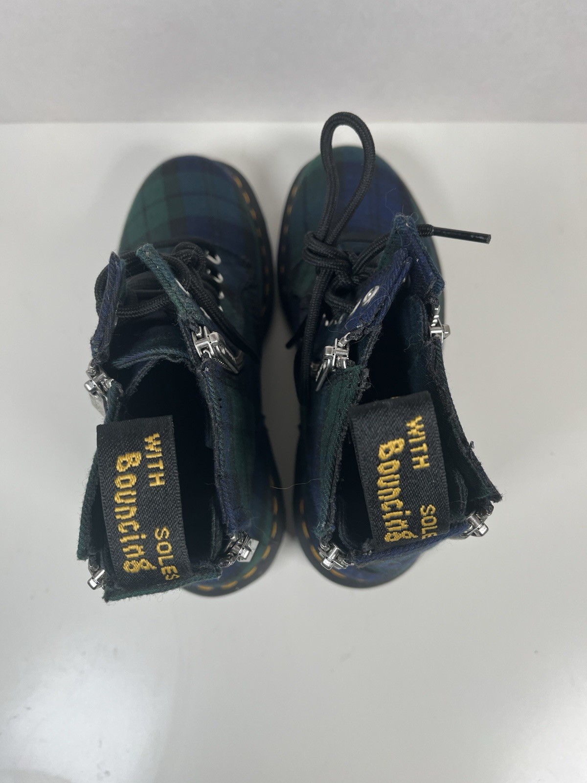 Doc Marten Green and Blue Plaid Boots Women’s Size 8 EU 39 1460 Zip thumbnail 4