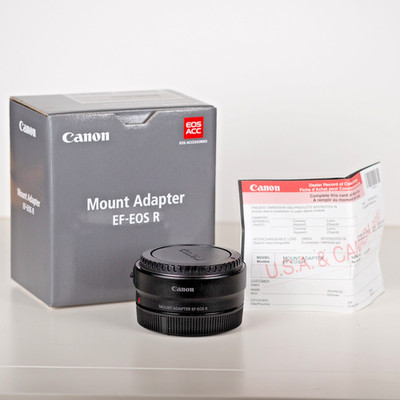 Canon Mount Lens Adapter EF-EOS R EFRF - Minimal Use. Add EF lens to EOS R body