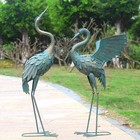 33-37 Inch Metal Crane Garden Statue Décor, Bird Garden Sculpture & Statues, ...