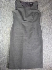 Kasper Separates Gray Sleeveless Tank Sheath Dress Work Wear Casual Sz 2P