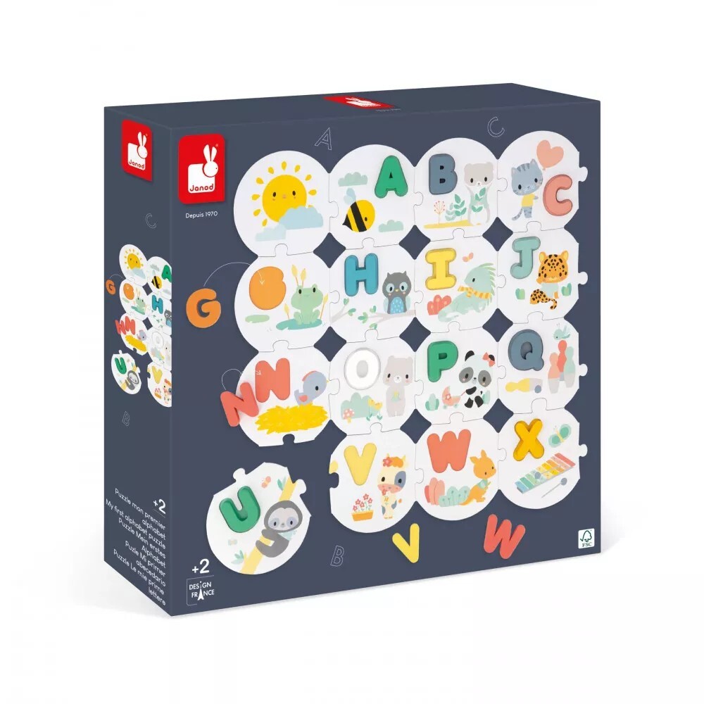 Puzzle Mon Premier Alphabet Janod en bois éducatif pour enfant dès 2 ans