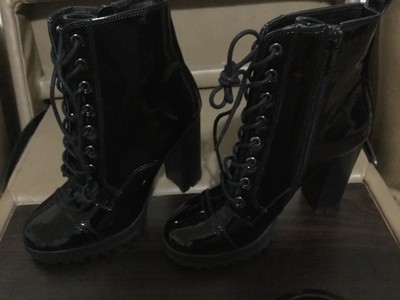 aldo black lace up boots