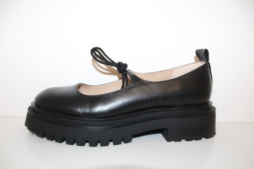 Steve Madden Landon Platform Mary Janes Black Leather Sz 8 M - Picture 6 of 14