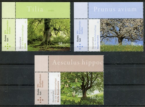 Bund Nr. 2980 - 2982 Eckrand postfrisch Ecke 1 Blühende Bäume Trees 2013 BRD MNH