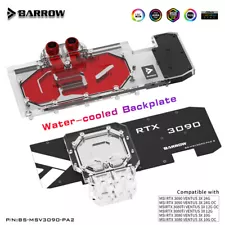 Barrow BS-MSV3090-PA2 GPU Water Cooling Block for MSI RTX3090 3080Ti VENTUS 3X