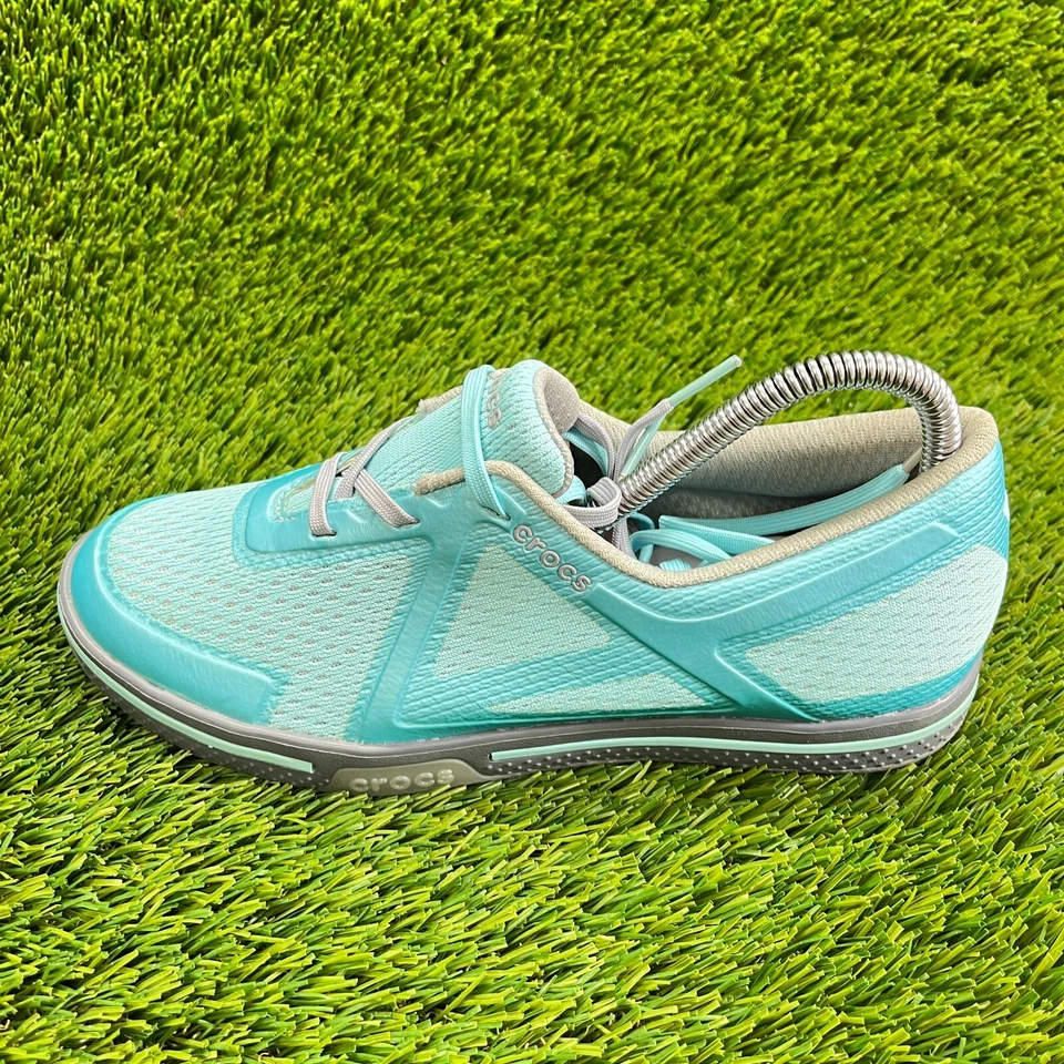 Crocs Torrey Mujer Talla 7 Azul Atlético Caminar Golf Informal Zapatos Tenis Foto 3 de 4