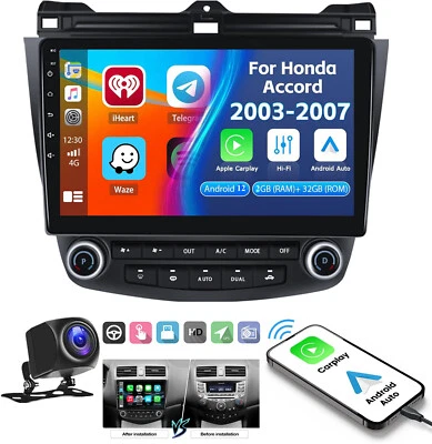 FOR HONDA ACCORD 2003-2007 ANDROID AUTO APPLE CARPLAY CAR STEREO GPS NAVI RADIO