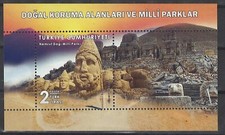 TURKEY stamps Souvenir  commemorative 2019, National Parks - Mount Nemrut Nation
