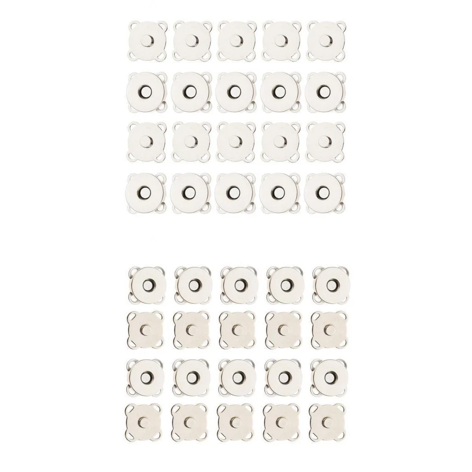 20 Magnetic Snap Fasteners Closures Buttons Purse Sewing Leather Findings - Image 2 of 4
