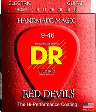 DR RDE-9/46 Red Devils Coated Red Electric Guitar Strings gauges 9-46