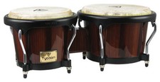 Artist Series Hand-Painted Brown Finish Bongos 7 inch.  8-1/2 inch.