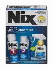 Nix Complete Lice Treatment Kit Permethrin Creme Rinse Removes Lice & Eggs 1 Kit