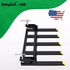 42" Clamp on Heavy Duty Debris Fork for Tractor Skid Steer BucketsTrash Forks US